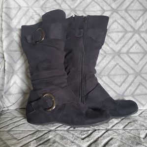 Black designer boots
